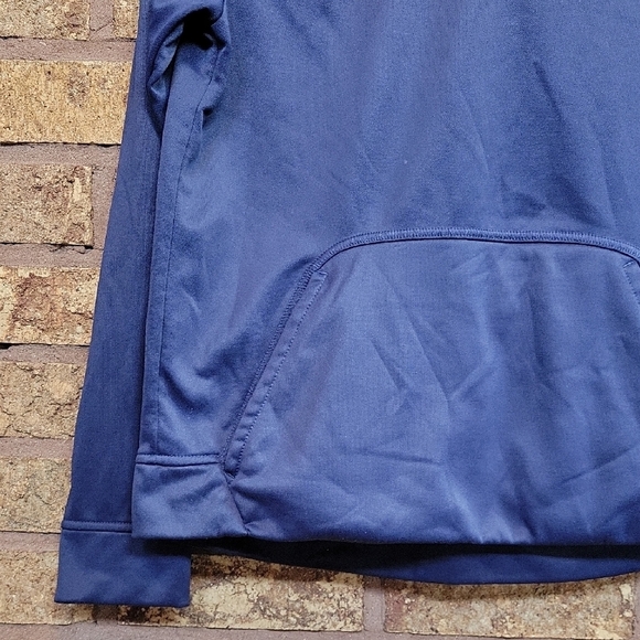 Nike Dri-FIT Navy Hoodie With High Viz Orange Logo SIZE XL - Picture 4 of 6